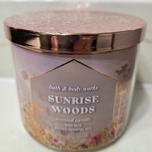 B&BW SUNRISE WOODS 3 WICK CANDLE